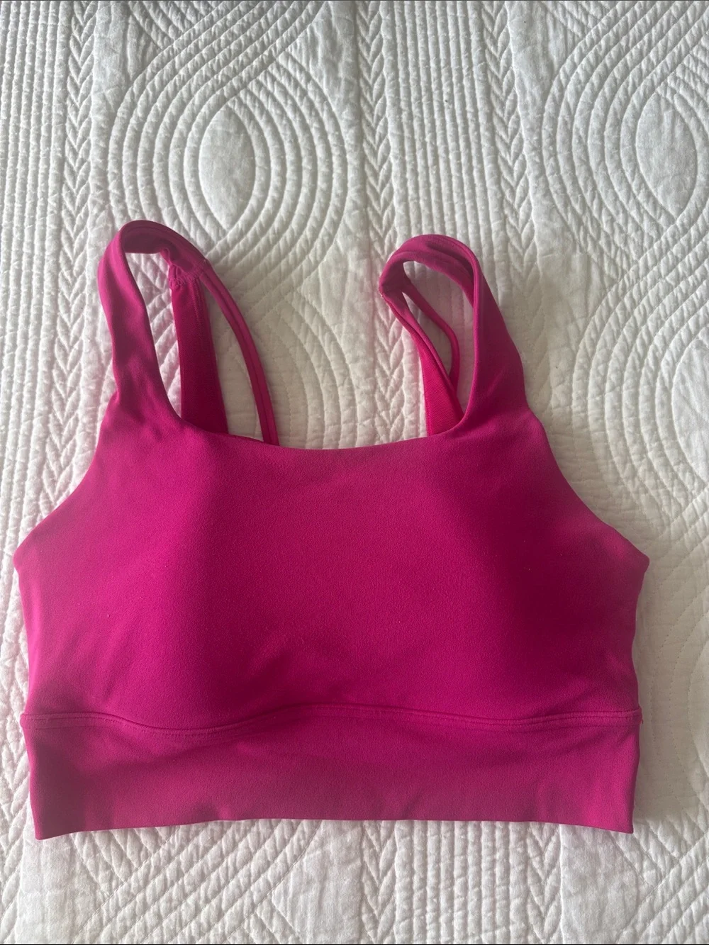 Nike Women's Bright Pink Double-Strap Sports Bra - Picture 1 of 4